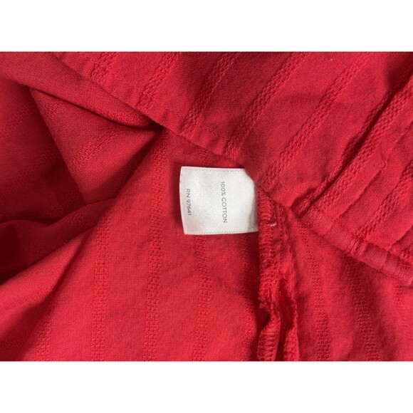 J Jill Red Single-Button Sleeveless Popover Tank Top 100% Cotton - Size L Petite - Picture 6 of 6